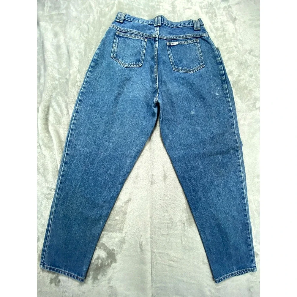 Vintage Lee Jeans‎ Women 14 Blue Made in USA Pleated High Waist Mom Cottagecore